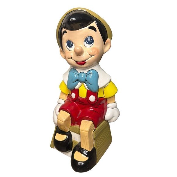 Vintage 80’s Walt Disney Productions Ceramic Hand Painted Pinocchio Figurine 9” - Picture 1 of 6